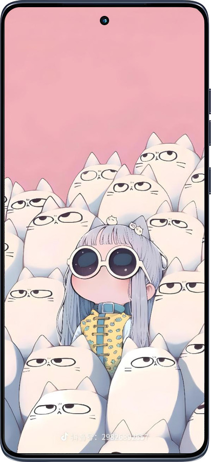 Силиконовый чехол Малышка с котами для Motorola Edge 60 Fusion 5G - 6295u-4021 изображение 