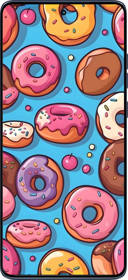 Силиконовый чехол Пончики для Motorola Edge 60 Fusion 5G - 6318u-4021 изображение 