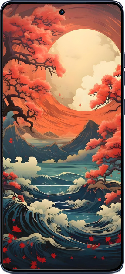 Силиконовый чехол Природа японии для Motorola Edge 60 Fusion 5G - 6327u-4021 изображение 