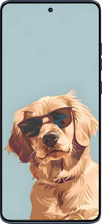 Силиконовый чехол Пес в очках для Motorola Edge 60 Fusion 5G - 6381u-4021 изображение 