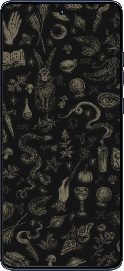 Силиконовый чехол Мистический коллаж с травами и магическими символами для Motorola Edge 60 Fusion 5G - 6428u-4021 изображение 