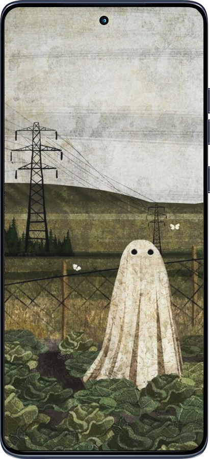 Силиконовый чехол Иллюстрация призрак в капусте для Motorola Edge 60 Fusion 5G - 6440u-4021 изображение 