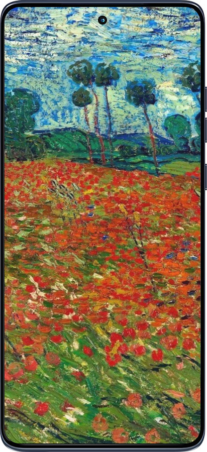 Силиконовый чехол Винсент Ван Гог-Маковое поле для Motorola Edge 60 Fusion 5G - 6466u-4021 изображение 