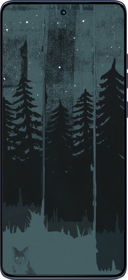 Силіконовий чехол Лисиця та нічний ліс для Motorola Edge 60 Fusion 5G - 6481u-4021 изображение 