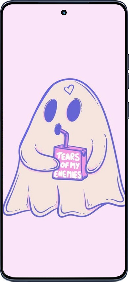 Силиконовый чехол Милый призрак для Motorola Edge 60 Fusion 5G - 6507u-4021 изображение 