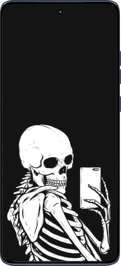Силиконовый чехол Скелет делает Selfie для Motorola Edge 60 Fusion 5G - 6535u-4021 изображение 