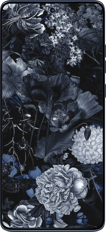 Силіконовий чехол Анотація квітковий малюнок в синіх тонах. для Motorola Edge 60 Fusion 5G - 6539u-4021 изображение 