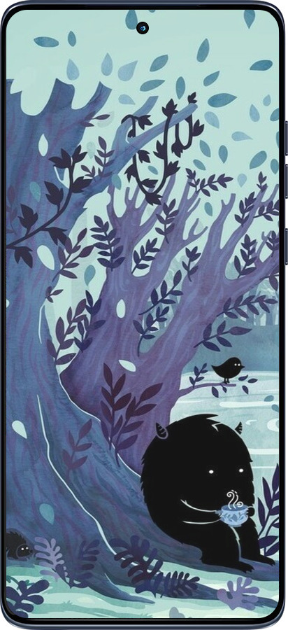 Силиконовый чехол Арт принт Тихое место чая для Motorola Edge 60 Fusion 5G - 6544u-4021 изображение 