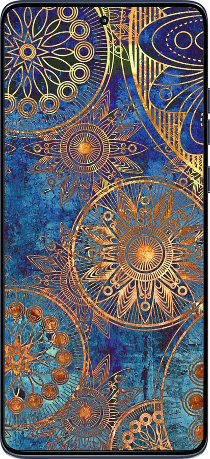 Силиконовый чехол Золотой узор для Motorola Edge 60 Fusion 5G - 678u-4021 изображение 