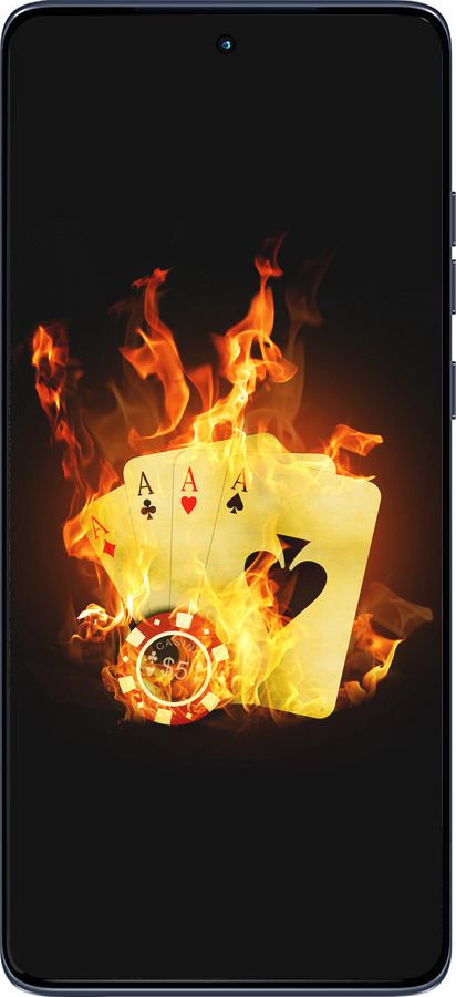 Силиконовый чехол Горящие карты для Motorola Edge 60 Fusion 5G - 839u-4021 изображение 