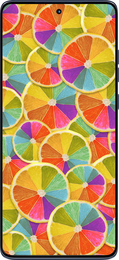 Силиконовый чехол Разноцветные дольки лимона для Motorola Edge 60 Fusion 5G - 861u-4021 изображение 