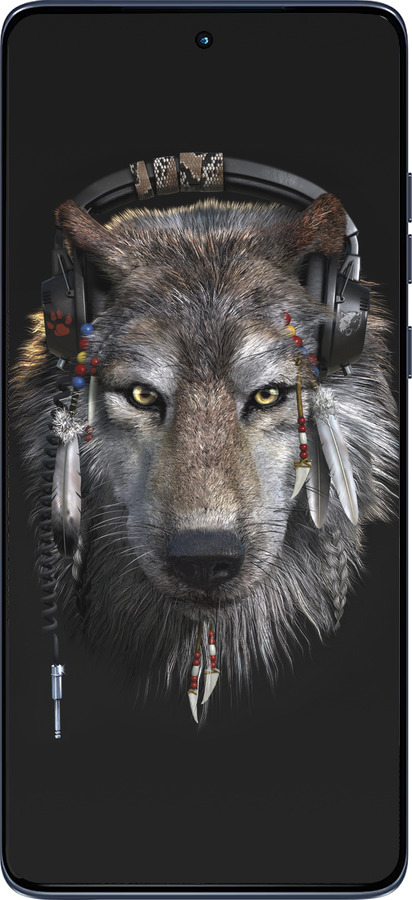 Силиконовый чехол Волк-меломан для Motorola Edge 60 Fusion 5G - 875u-4021 изображение 