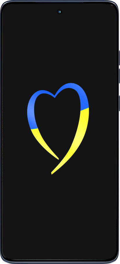 Силіконовий чехол Жовто-блакитне серце для Motorola Edge 60 Fusion 5G - 885u-4021 изображение 