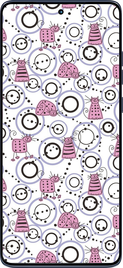 Силиконовый чехол Смешные коты для Motorola Edge 60 Fusion 5G - 907u-4021 изображение 