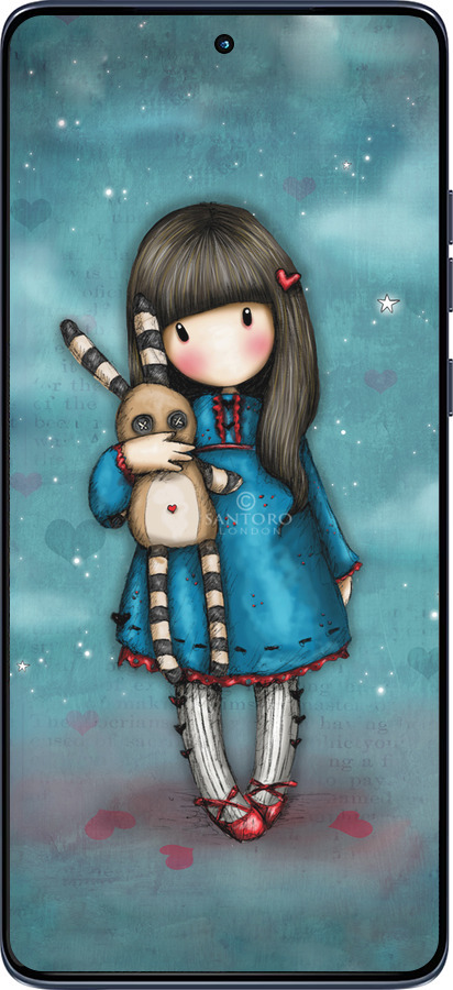 Силиконовый чехол Девочка с зайчиком для Motorola Edge 60 Fusion 5G - 915u-4021 изображение 