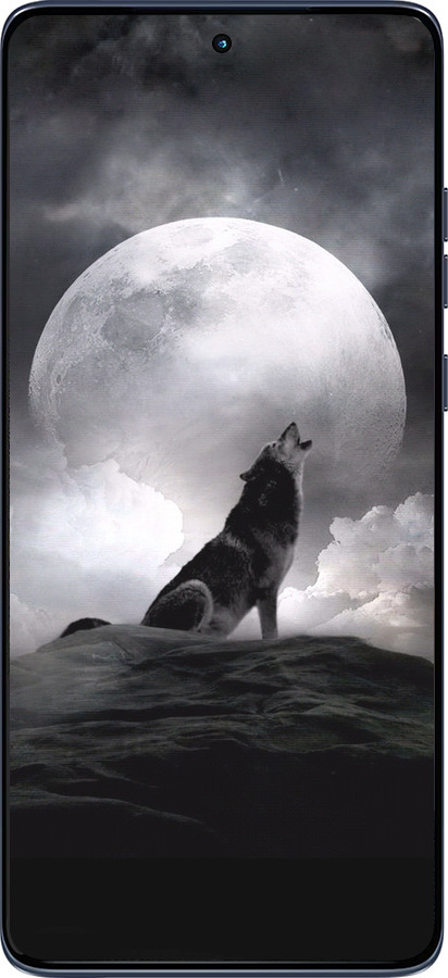 Силиконовый чехол Воющий волк для Motorola Edge 60 Fusion 5G - 934u-4021 изображение 