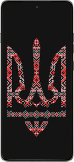 Силиконовый чехол Герб - вышиванка на черном фоне для Motorola Edge 60 Pro 5G - 1196u-4020 изображение 