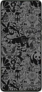 Силіконовий чехол Чорно-сірий стікер бомбінг для Motorola Edge 60 Pro 5G - 2432u-4020 изображение 