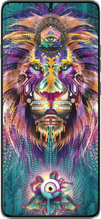 Силиконовый чехол Люминесцентный лев для Motorola Edge 60 Pro 5G - 4037u-4020 изображение 