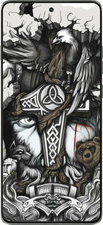 Силиконовый чехол Тату Викинг для Motorola Edge 60 Pro 5G - 4098u-4020 изображение 