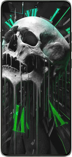 Силиконовый чехол Череп-часы для Motorola Edge 60 Pro 5G - 4100u-4020 изображение 