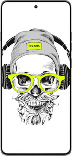 Силиконовый чехол Череп в очках и наушниках для Motorola Edge 60 Pro 5G - 4144u-4020 изображение 