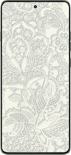 Силиконовый чехол Белое кружево для Motorola Edge 60 Pro 5G - 4383u-4020 изображение 