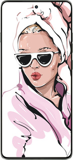 Силиконовый чехол Девушка в очках 2 для Motorola Edge 60 Pro 5G - 4714u-4020 изображение 