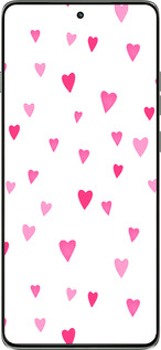 Силиконовый чехол Сердечки 2 для Motorola Edge 60 Pro 5G - 4763u-4020 изображение 
