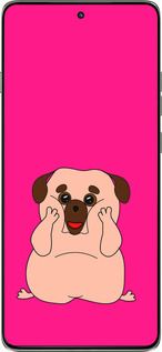 Силиконовый чехол Весёлый мопс для Motorola Edge 60 Pro 5G - 4908u-4020 изображение 