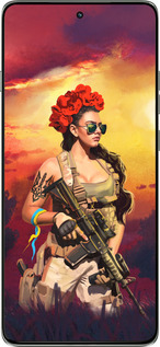 Силиконовый чехол Украинка с оружием для Motorola Edge 60 Pro 5G - 5316u-4020 изображение 