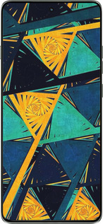 Силиконовый чехол Арт, абстракция, желтый, синий для Motorola Edge 60 Pro 5G - 5382u-4020 изображение 