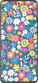 Силіконовий чехол Квітковий фон v4 для Motorola Edge 60 Pro 5G - 5494u-4020 изображение 