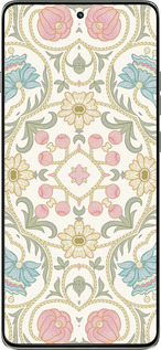 Силиконовый чехол Цветочный орнамент v2 для Motorola Edge 60 Pro 5G - 5513u-4020 изображение 