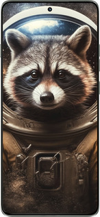 Силиконовый чехол Raccoon austronaut для Motorola Edge 60 Pro 5G - 5581u-4020 изображение 