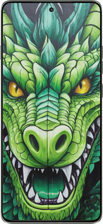 Силіконовий чехол Зелений дракон для Motorola Edge 60 Pro 5G - 5816u-4020 изображение 