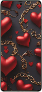 Силиконовый чехол Сердечки для Motorola Edge 60 Pro 5G - 5831u-4020 изображение 