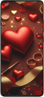 Силиконовый чехол Сердечки v3 для Motorola Edge 60 Pro 5G - 5833u-4020 изображение 