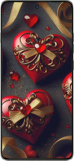 Силиконовый чехол Сердечки v4 для Motorola Edge 60 Pro 5G - 5834u-4020 изображение 