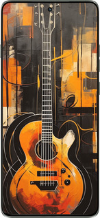 Силиконовый чехол Чехол для телефона Оранжевая Гитара для Motorola Edge 60 Pro 5G - 5934u-4020 изображение 