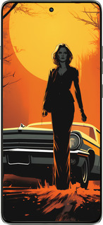 Силиконовый чехол Чехол для телефона Девушка возле автомобиля для Motorola Edge 60 Pro 5G - 5946u-4020 изображение 