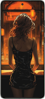 Силіконовий чехол Чохол для телефону Дівчина в барі для Motorola Edge 60 Pro 5G - 5947u-4020 изображение 