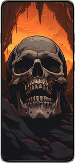 Силиконовый чехол Череп в пещере для Motorola Edge 60 Pro 5G - 5959u-4020 изображение 