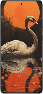 Силиконовый чехол Лебедь для Motorola Edge 60 Pro 5G - 5964u-4020 изображение 