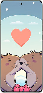 Силиконовый чехол Капибара любовь для Motorola Edge 60 Pro 5G - 6027u-4020 изображение 