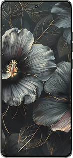 Силіконовий чехол Чорні квіти для Motorola Edge 60 Pro 5G - 6031u-4020 изображение 