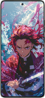 Силиконовый чехол Танджиро Камадо: Клинок рассекающий демонов для Motorola Edge 60 Pro 5G - 6111u-4020 изображение 