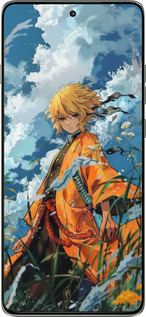 Силиконовый чехол Zenitsu Agatsuma для Motorola Edge 60 Pro 5G - 6117u-4020 изображение 