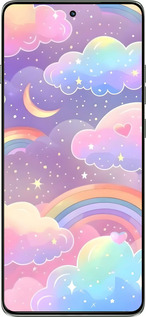 Силиконовый чехол Облака и радуга для Motorola Edge 60 Pro 5G - 6312u-4020 изображение 