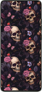 Силиконовый чехол Черепа и розы для Motorola Edge 60 Pro 5G - 6316u-4020 изображение 
